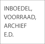 inboedel, voorraad, archief e.d.